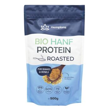 HEMPIONS Protéine de Chanvre Bio Grillée 500 g - Paquet de 6 1