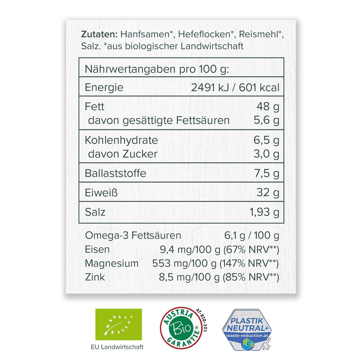 Organic Hemp Hamesan 90 g - vegan Cheese Alternative & Seasoning - Pack of 10