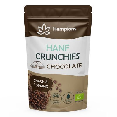 HEMPIONS Crujientes de cáñamo orgánico chocolate 50 g - paquete de 10