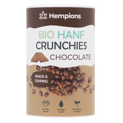 HEMPIONS Crujientes de cáñamo orgánico chocolate 200 g - paquete de 6