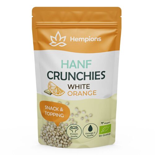 HEMPIONS organic hemp crunchies white orange 50 g - pack of 10