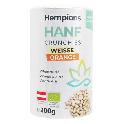 HEMPIONS crujientes de cáñamo orgánico blanco naranja 200 g - paquete de 6