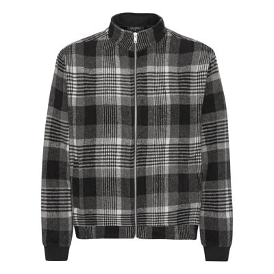 Black checked flannel jacket