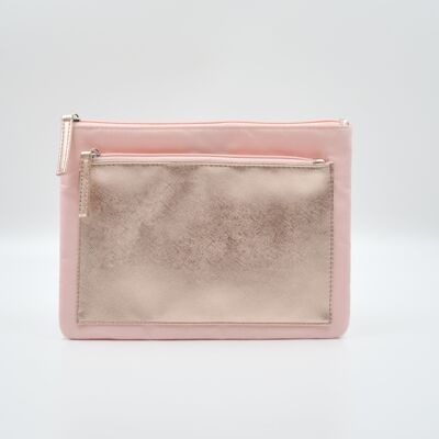 FLAT BEAUTY POUCH WITH POCKET