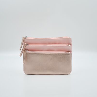 FLAT BEAUTY POUCH WITH POCKET