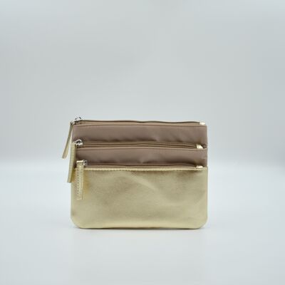 FLAT BEAUTY POUCH WITH POCKET
