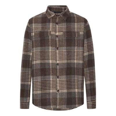 Brown checked flannel shirt