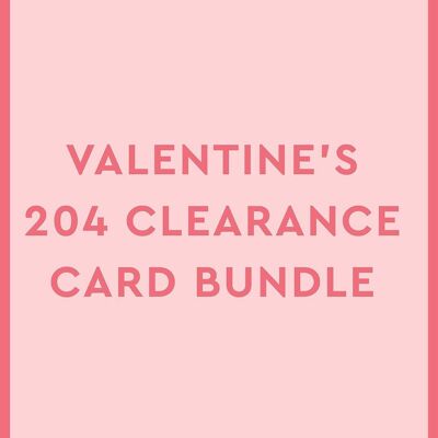 Paquete de tarjetas de liquidación 204 de San Valentín