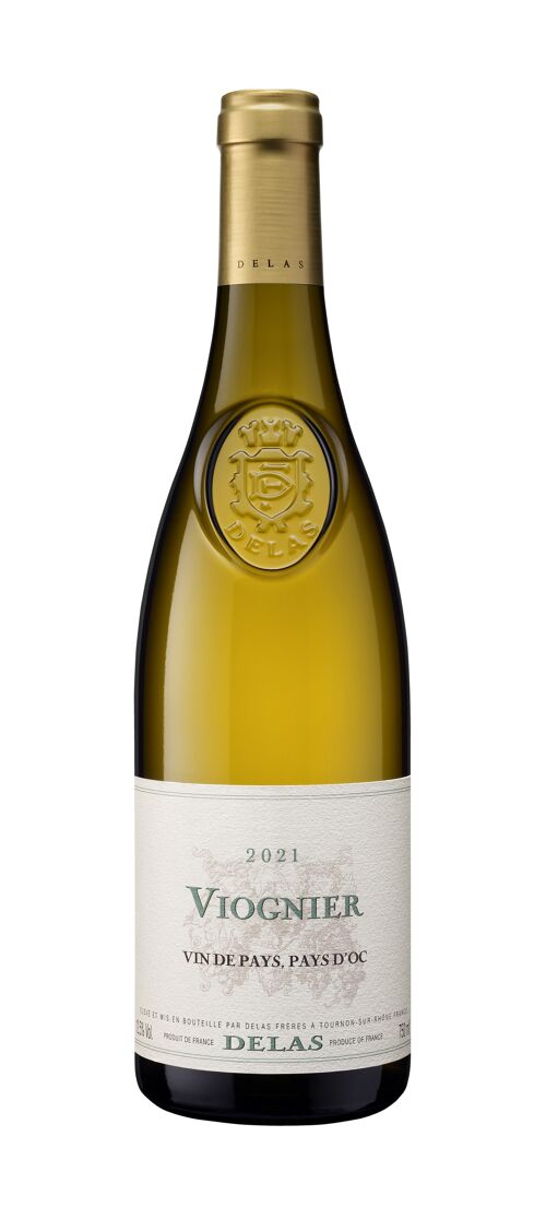 Viognier Vin de Pays d'Oc - 2021 - Blanc - 75cl - Maison Delas - Vin de Pays d'Oc