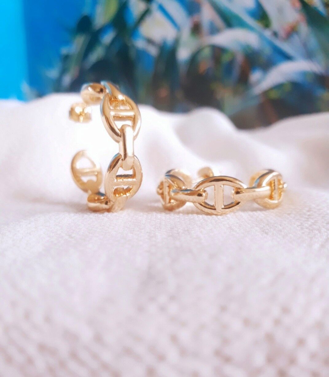 Boucles d'oreilles créoles en plaqué or