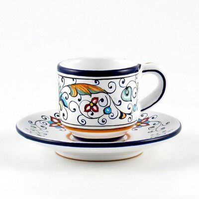 Taza de espresso de cerámica renacentista - hecha a mano en Italia