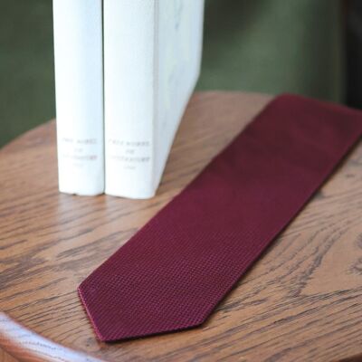 Cravatta in seta granatina - Borgogna