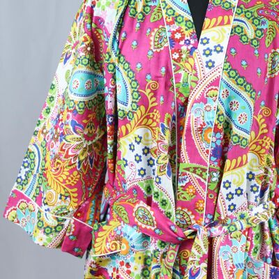 Peignoir Kimono en Coton -Paisley Rose