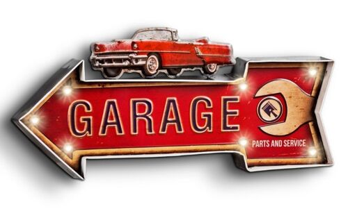 LED Schild Chevy Garage 23 x 48 x 5 cm