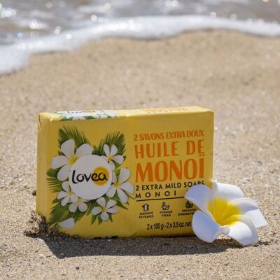 2 Extra Mild Soaps - Monoi Oil - Without Coloring