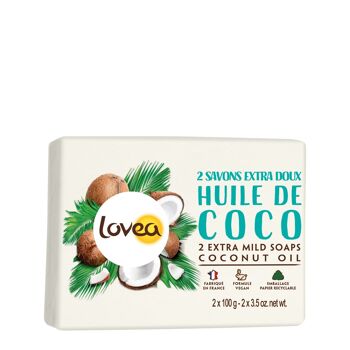 2 Savons Extra Doux - Huile de Coco - Sans Colorant 2