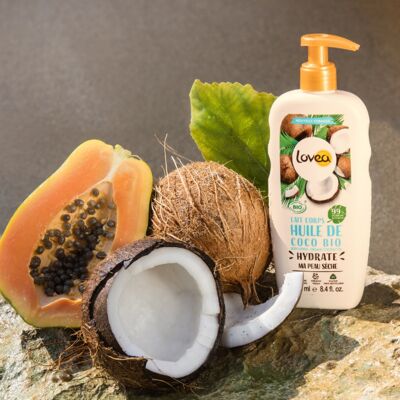 Latte per il corpo - Olio di cocco biologico - Certificato BIOLOGICO - Pelle secca - 99% di origine naturale - Senza silicone