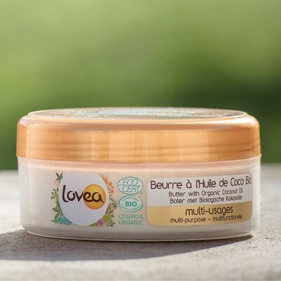 Beurre à l'Huile de Coco Bio - Multi-usages - Certifié BIO - Peaux et Cheveux - 100% d'origine naturelle