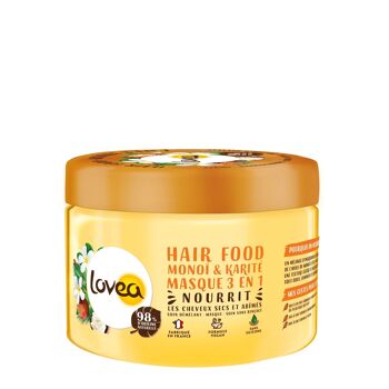 Masque 3 en 1 - Hair Food - Nourrissant - Huile de Monoï & Karité - Cheveux Secs et Abîmés - 98% d'origine naturelle - Sans silicone 2