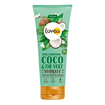 Après-Shampooing - Hydratant - Eau de Coco & Thé Vert - Tous Types de Cheveux - 96% d'origine naturelle - Sans silicone 2