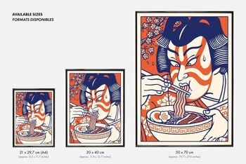 Affiche "Kabuki Ramen" (Format 50x70cm, 30x40cm ou A4) 2