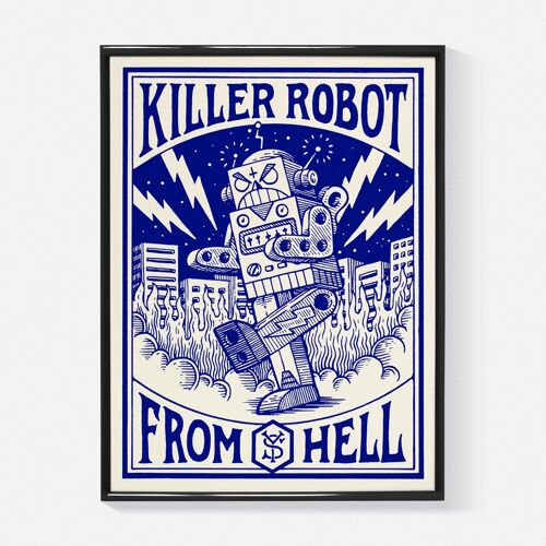 Affiche "Killer Robot" (Format 50x70cm, 30x40cm ou A4)