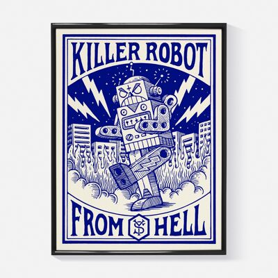 „Killer Robot“-Poster (30x40cm oder A4-Format)