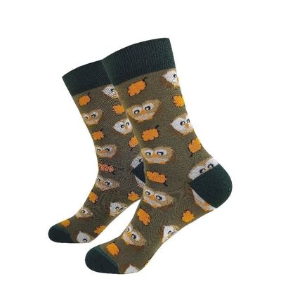 Owl socks - Tangerine Socks
