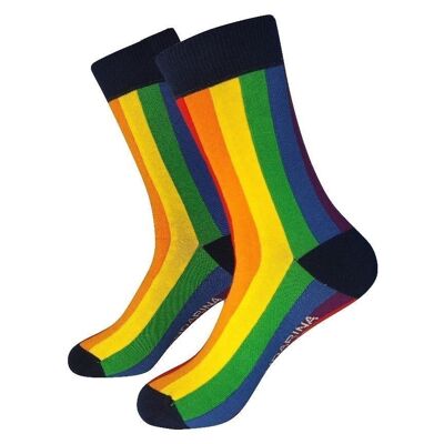 Chaussettes arc-en-ciel - Chaussettes mandarine