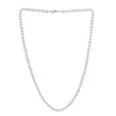 Basic 8x80 cultured pearl necklace