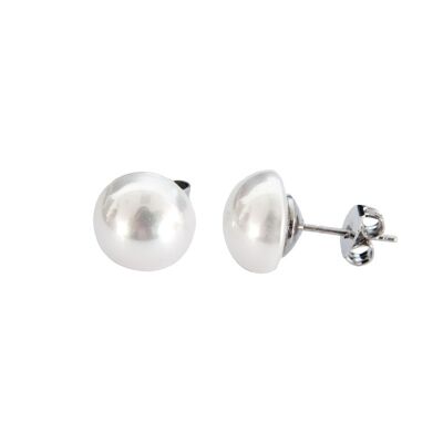 Basic mabe pearl earrings 10mm