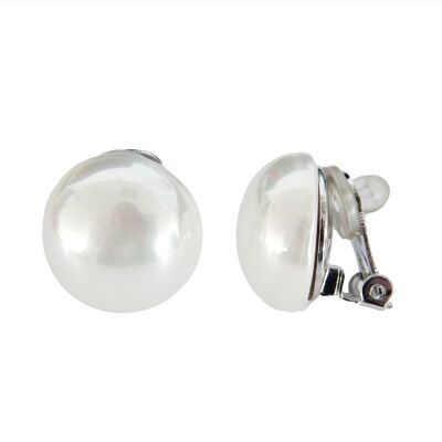 Basic mabe pearl earrings 16mm