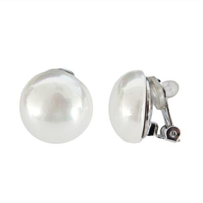 Boucles d'oreilles perle mabe basique 16mm