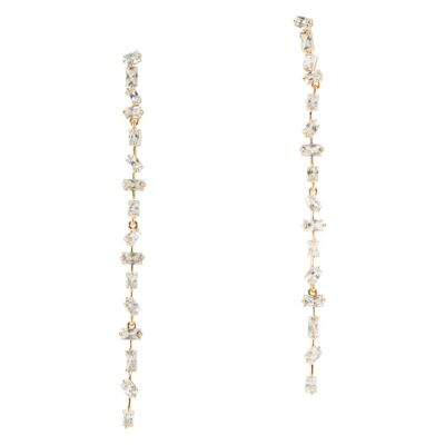 Zirconia White Baguette earrings in rose gold and zircons