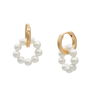 Classic Summer gold and pearl earrings