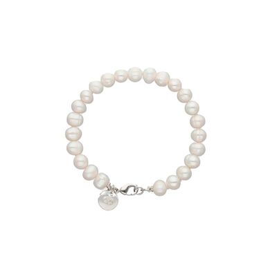 Pulsera Basic 8x19 de perlas cultivadas blancas
