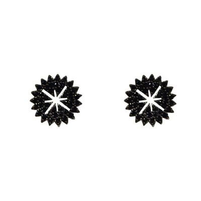 Boucle d'Oreille Black Watch Pavée