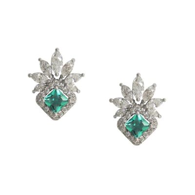 Boucles d'oreilles Crystal Viburnum péridot et zircone