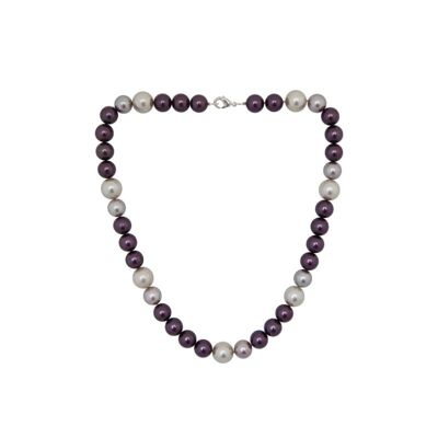 Plum and nude pearl necklace