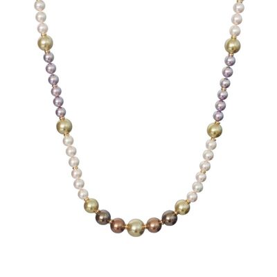 Collar perlas champagne