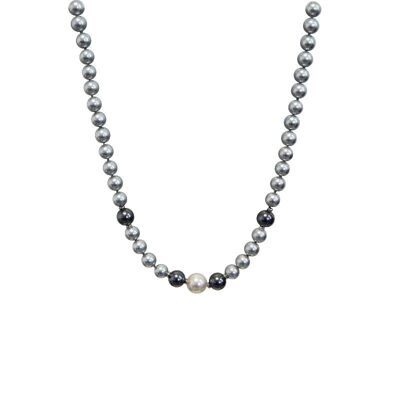 Gray pearl necklace