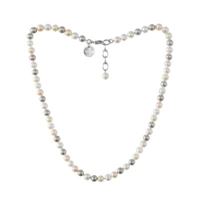 Pearl necklace 6mm pastel shades