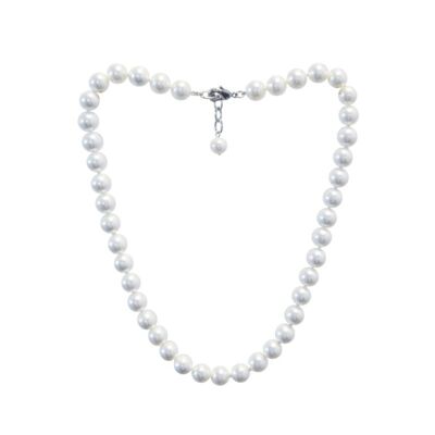 Collar perlas blancas 10x45