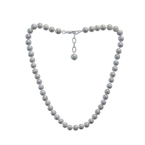 Collar perlas gris 8x45