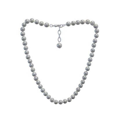 Gray pearl necklace 8x45