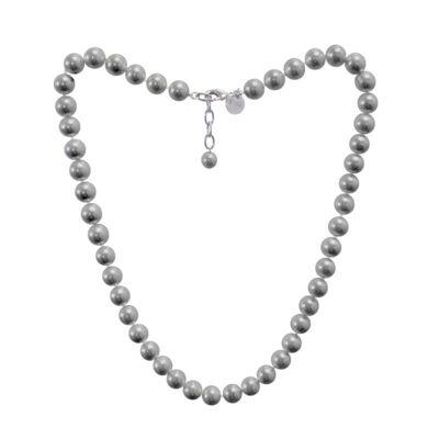 Collana di perle grigie 10x50