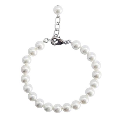 Bracelet perle blanche 8mm