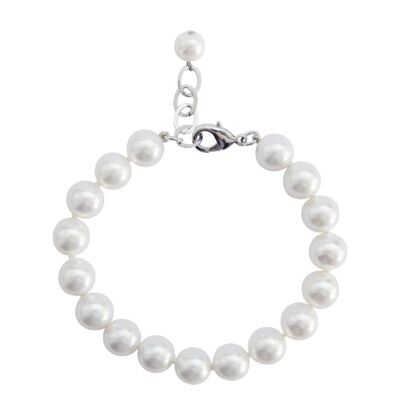 Pulsera perlas blancas 10mm