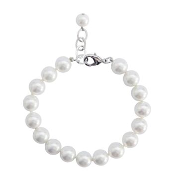 Bracelet perle blanche 10mm