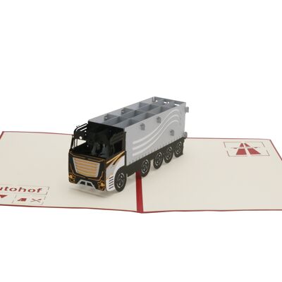 Truck pop-up card 3d folding card